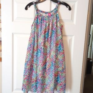 J. Khaki multicolor print sundress. Girls Large